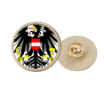 thumbnail image 1 of Autriche Emblème National Pays Rond Métal Broche d'Or Clip, 1 of 3