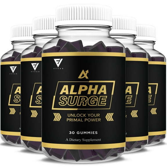 (5 Pack) Alpha Surge Male Gummies, AlphaSurge Maximum Support (5 Month Supply)