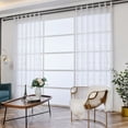 thumbnail image 5 of JCDY 2 Panels White Embroidered Floral Sheer Curtains 63-96 inches Length for Bedroom Study Room Kitchen Living Room Grommet Yarn Window Drapes,Transparent Light Weight Soft Window Treatment Curtains, 5 of 10