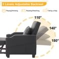 thumbnail image 5 of Ktaxon Sleeper Sofa Bed Convertible Chair Tech Fabric 3-in-1 Futon Sofa with Lumbar Pillow for Living Room Bedroom Office Apartment Furniture Black, 5 of 9