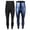 Blue, variant on Men Gym Pants Sculpting Yoga Tights Waist Fitness Activewear Muscle Compression Leggings Silver XL