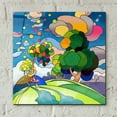 thumbnail image 4 of Epic Art 'Pop Art Landscape 1019' by Howie Green, Acrylic Glass Wall Art, 12"x12", 4 of 8