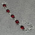 thumbnail image 2 of Mozambique Garnet Gemstone Bracelet Oval Shape Antique Gift Solitaire Jewelry 7", 2 of 3