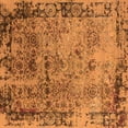 thumbnail image 1 of Ahgly Company Indoor Square Oriental Orange Industrial Area Rugs, 6' Square, 1 of 4
