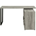 thumbnail image 6 of Pemberly Row Farmhouse Wood L-Shape Office Desk with Storage in Gray, 6 of 8