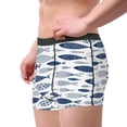 thumbnail image 2 of Pofeuu Blue Fish Print Men’s Boxer Briefs, Moisture-Wicking Underwear, Regular,Trunk-Large, 2 of 5