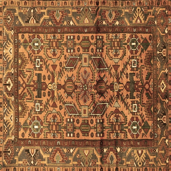 Ahgly Company Indoor Square Persian Brown Traditional Area Rugs, 6' Square