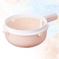 thumbnail image 5 of Plastic Handles Rice Wash Basket Double Layer Drain Basket Kitchen Fruit Vegetable Wash Colanders Kitchen Utensils, 5 of 5