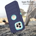 thumbnail image 5 of Asuwish Compatible with iPhone 16 Pro 6.3 inch Phone Case Hybrid Rugged Shockproof Hard Protective Drop Proof Full Body Heavy Duty Mobile Cell Cover for i Phone16 i16 16Pro Women Men Blue, 5 of 7