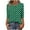 Army Green, variant on Karight Retro Floral Print Summer Blouse for Women 3/4 Length Sleeve Womens Tops Casual Button Henley Shirts Loose Fit