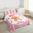 thumbnail image 3 of Castle Fairy Boys Girls Gingerbread Man 2Pcs Bedding Comforter Set,Merry Christmas Twin Comforter Sets,Xmas Festival Theme Breathable Bedding Set,Breathable Home Decor, 3 of 8
