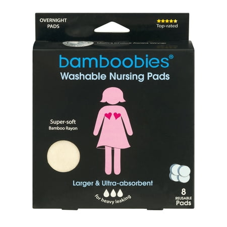 Bamboobies Reusable Washable Nursing Pads Larger & Ultra - Absorbent - 8 CT8.0 CT