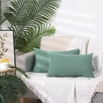 thumbnail image 6 of REGALWOVEN 1 Pair Solid Color Pillowcases with Hidden Zipper for Bed, Sofa, Chair and Couch Mint Blue 12" x 20", 6 of 6