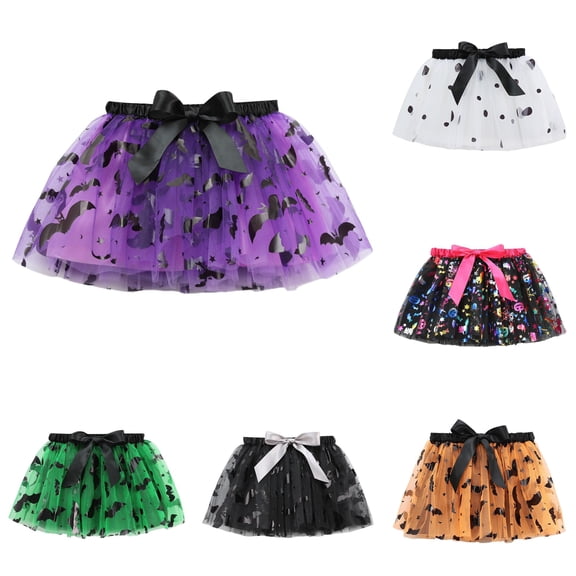 Zylarhe Tutu for Girls Halloween Party Tulle Dance Skirt for Kids Ballet and Dress Up Purple 9-11 Years