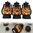 thumbnail image 2 of Halloween Decorative Pumpkin Vintage Easter Plastic Electronic Candle Handheld Pumpkin Electroplated American Wind, 2 of 9