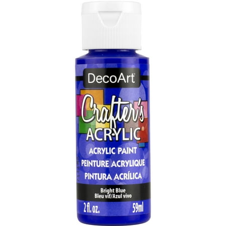 UPC: 0766218024534 | DecoArt Crafter s Acrylic All-Purpose Bright Blue Paint 2 Fl. Oz.