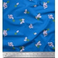 thumbnail image 1 of Toile Imprimée Florale de Soie de Coton Feuilles & Azalia 1 Yard 56 Inch Wide, 1 of 5