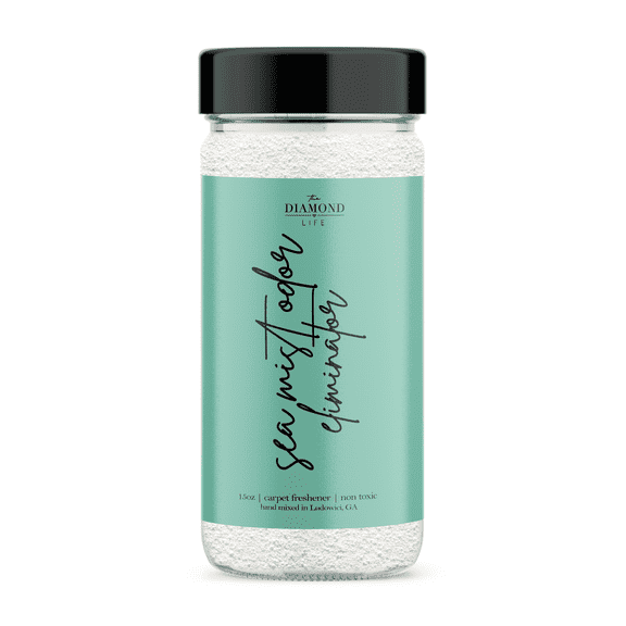 Diamond Life Sea Mist Carpet Refresher Powder, Mattress Freshener, Dog Bed & Cat Litter Odor Neutralizer