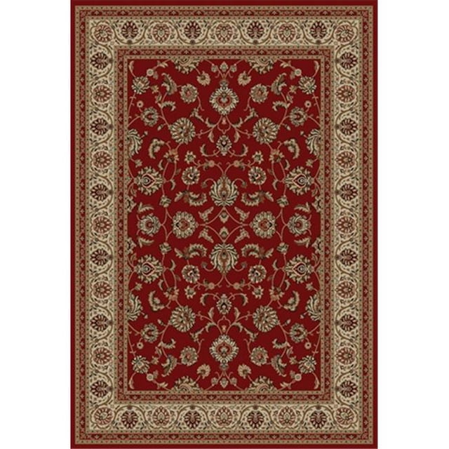 Barclay Sarouk 3 ft. 11 in. x 5 ft. 3 in. Rectangular Area Rug in Red