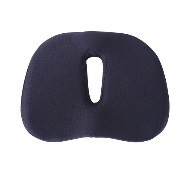 Almohada de donut para oficina, ortopédica, de espuma viscoelástica, suave y transpirable, color azul marino