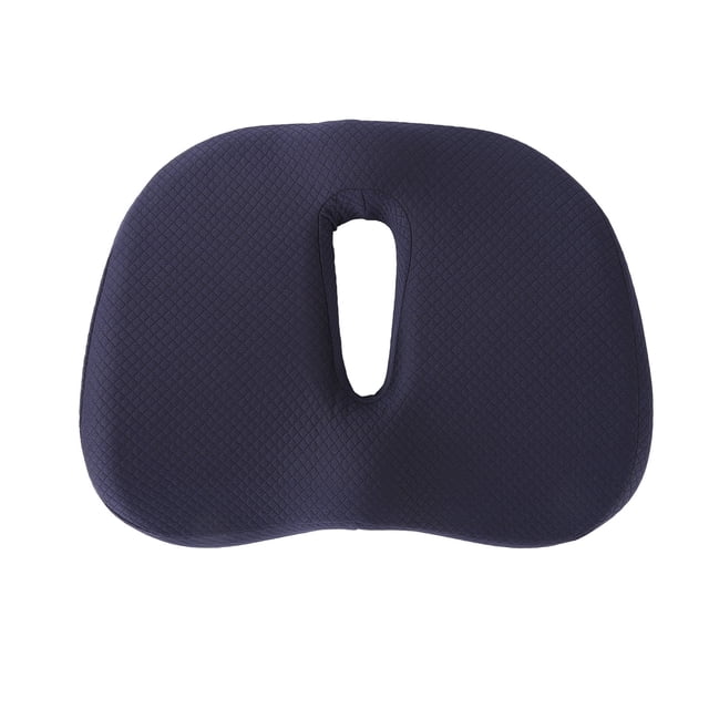 Cojín ortopédico tipo donut para oficina, espuma viscoelástica, suave y transpirable, color azul marino
