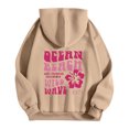 thumbnail image 4 of Chandails en Molleton pour Femmes, Femmes Imprimé Lettre Manches Longues Automne et Hiver Chandail Ample Mode Chandails à Capuchon Tops, 4 of 6