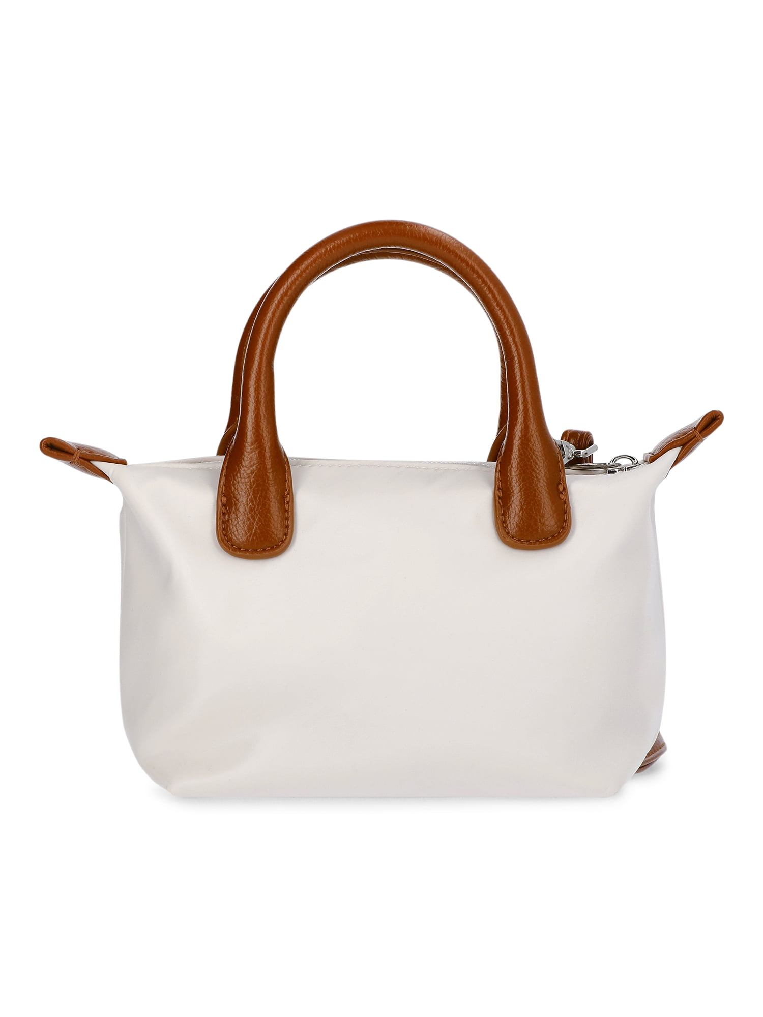 No Boundaries Women's Mini Tote Crossbody Bag, Cream