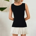 thumbnail image 5 of Bovemsi Women's Tanks & Camis Fashion Clothes For Every Occasion Cotton Linen Cardigan Summer Chic Black Camisole, 5 of 9