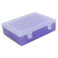 thumbnail image 1 of Caja de almacenamiento de joyería transparente, estuche de almacenamiento de joyería, 30 compartimentos, práctico con tapa, contenedor de cuentas para Púrpura, 1 of 9