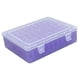 thumbnail image 1 of Caja de almacenamiento de joyería transparente, estuche de almacenamiento de joyería, 30 compartimentos, práctico con tapa, contenedor de cuentas para Púrpura, 1 of 9