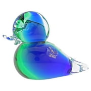 GlassOfVenice Murano Glass Duck - Green Blue
