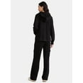 thumbnail image 3 of Time and Tru Women's Waffle Hoodie and Pants Set, 2-Piece, Size S-XXXL, 3 of 3