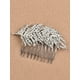 thumbnail image 5 of Nvzi Horquillas para el pelo de boda con flores para novias, peinetas con perlas de cristal, pinzas para el pelo, accesorios para el pelo de boda dorados, joyas plateadas, 5 of 5