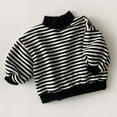 thumbnail image 4 of Daznico Baby Girl Boy Knit Sweater Stripe Sweatshirt Warm Crewneck Long Sleeve Tops for Toddler Kids Pullover,3-6 Months, 4 of 6