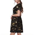 thumbnail image 2 of Vsdgher Robes Midi Maxi Décontractées pour Femmes Été 2025 Légères Manches Courtes Col Rond Robe de Plage, 2 of 6