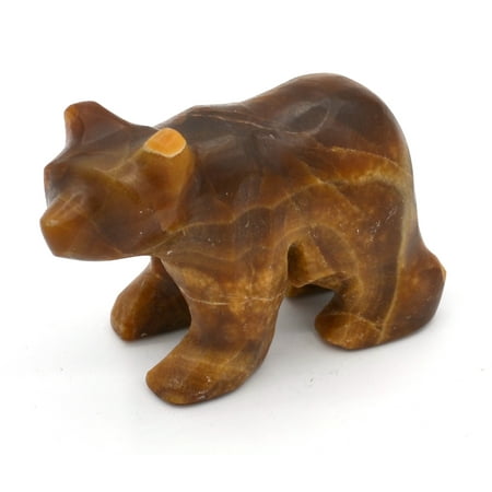 - Chestnut Brown Stone Grizzly Bear Figure, 4