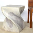 thumbnail image 3 of Home Square 20x16" Traditional Wood Big Twist End Table in Gray - Set of 2, 3 of 6