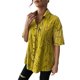 thumbnail image 1 of Camisas De Mujer Primavera Verano Mujer Camiseta Estampado Moda Botón Arriba Camisa para Trabajo (Amarillo XL) Cgtredaw Para estrenar, 1 of 1