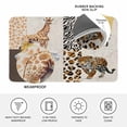 thumbnail image 4 of Modern Animals Doormat Outdoor Entrance 18"x30", Vintage Giraffe Zebra Elephant Leopard Absorb Moisture Dirt Door Mats, Non-Slip Rubber Backing Floor Mats Indoor, Low-Profile Front Door Rugs, 4 of 9