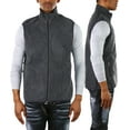 thumbnail image 3 of ToBeInStyle Men's Zip Up Sleeveless High Collar Polar Fleece Vest - Grey - Medium, 3 of 7