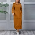 thumbnail image 4 of Comdrip Long Hoodies for Women, Women's Casual Pocket Slim Pullover Hoodie Dress 2025 Fall Pullover Oversized Sweatshirt for Women Hoodie Dress for Women orange XL, 4 of 6