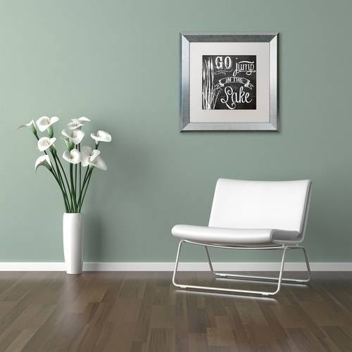 Trademark Fine Art "Lake House V" Canvas Art by Color Bakery White Matte, Silver Frame