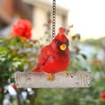 thumbnail image 2 of Resin Cardinal bird decor Hanging on a Tree Statue Garden Peeker Figurine Yard Art Outdoor Decoration Sculpture, 2 of 5