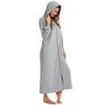 thumbnail image 5 of Awdenio Womens Pajamas Winter New Style Solid Long Sleeve Pajamas Loose Fitting Home Wear Nightgown, 5 of 6