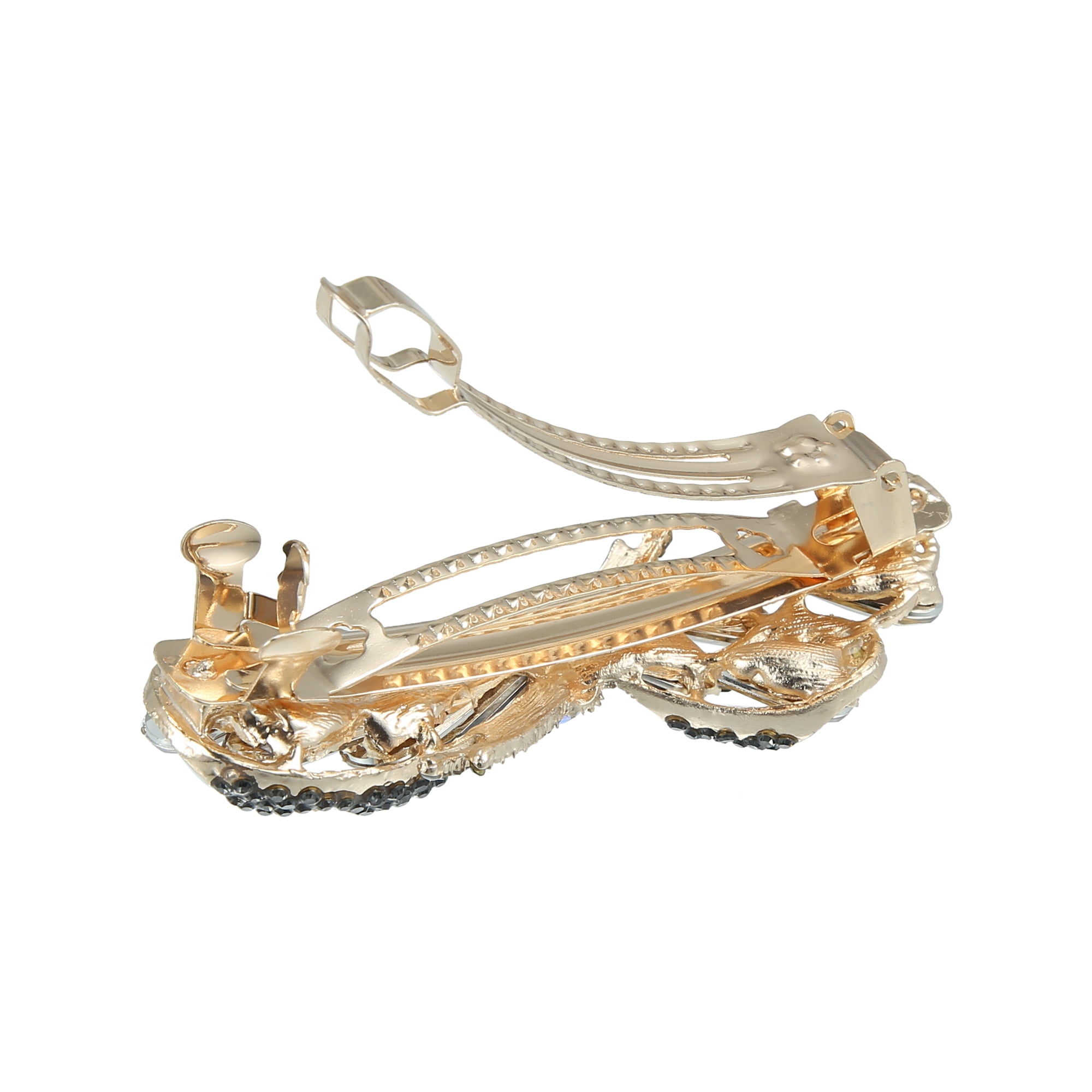 Unique Bargains 3 Pcs Hair Barrettes, Vintage Shining Rhinestone Flower Hair Accessories