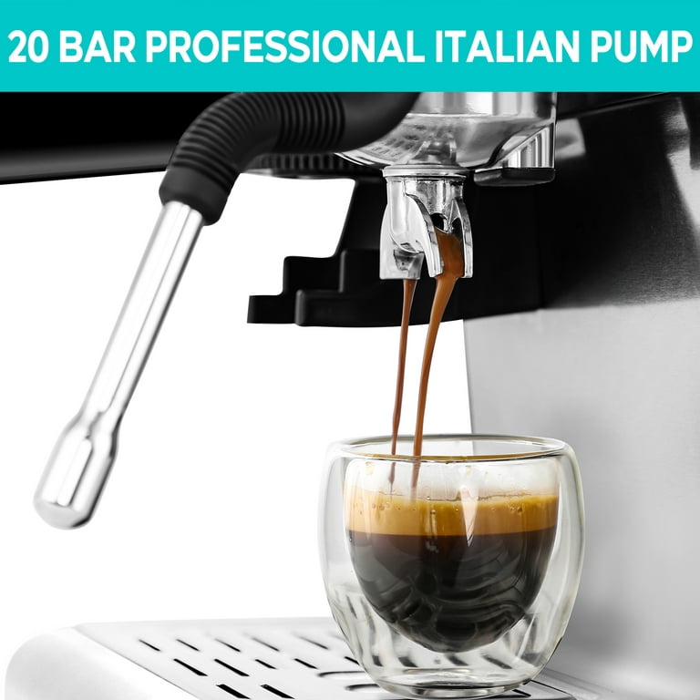 Casabrews 20-Bar Espresso Machine Americano Coffee Maker W/51oz Water Tank,  Silver