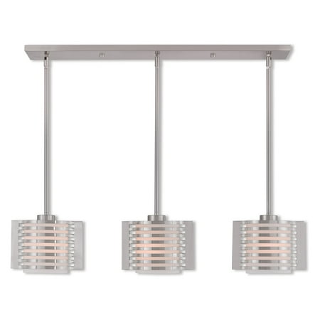 Livex Lighting - Hilliard - 3 Light Linear Chandelier in Contemporary Style -