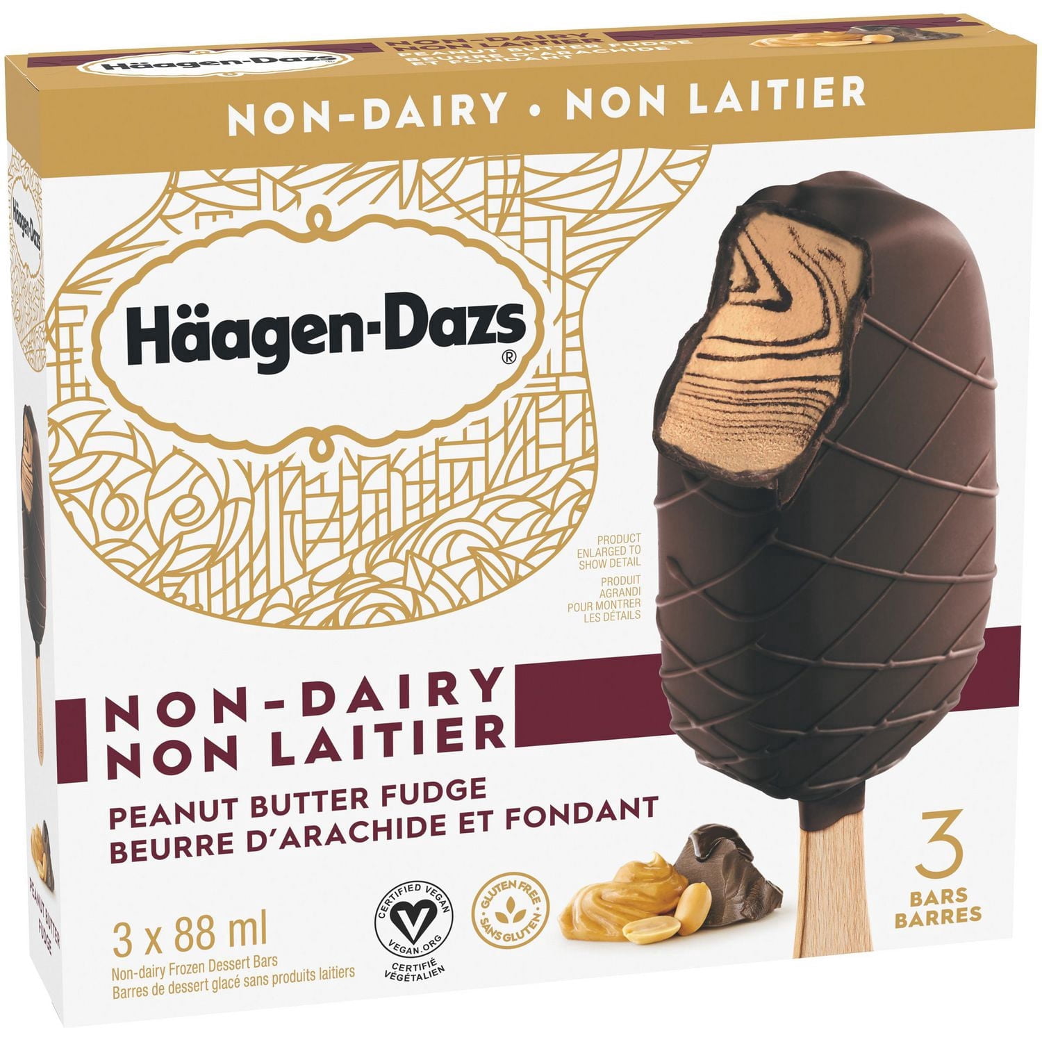 HAAGEN-DAZS Non-Dairy Peanut Butter Fudge Bars