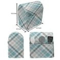 thumbnail image 4 of Tartan Stand Mixer Cover, Checkered Pattern in Plaid Inspired Flannel Motifs from Squares Shape, Kitchen Appliance Organizer Bag Cover with Pockets, 5 Quarts, Blush and Deep Sky Blue, by Ambesonne, 4 of 4