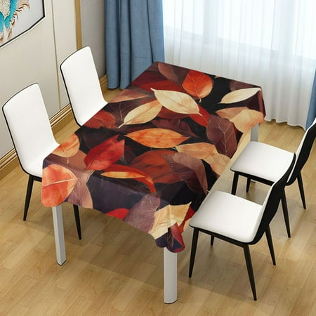 

ALAZA Fall Autumn Leaves Rectangle Tablecloth Tablecover Dinning Table Cloth 60 x60